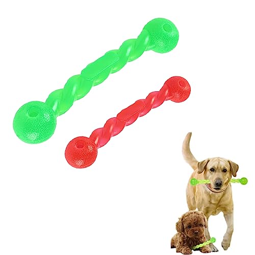 Hundespielzeug, 2 Pcs Gummispirale Kauknochen, Kauknochen für Welpen, Kauspielzeug Hund Robuster Langlebiges, Hundespielzeug Intelligenz, Hunde Spielsachen für Zähne reinigen und Zahnfleisch massieren