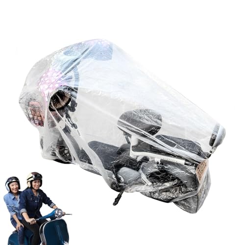 Genérico Cubierta Transparente para Motocicleta | Funda para Moto al Aire Libre - Protección contra el Viento, Resistente al Calor y Agua