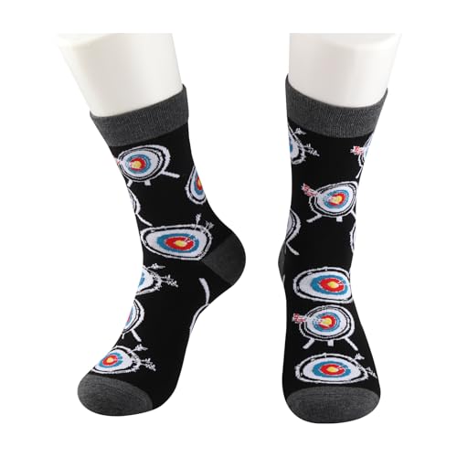 LEVLO Archery Shot Socks Archery Team Gift Hit Me With Your Best Shot Archery Socks (US, Alpha, One Size, Regular, Regular, Archery Shot sock)