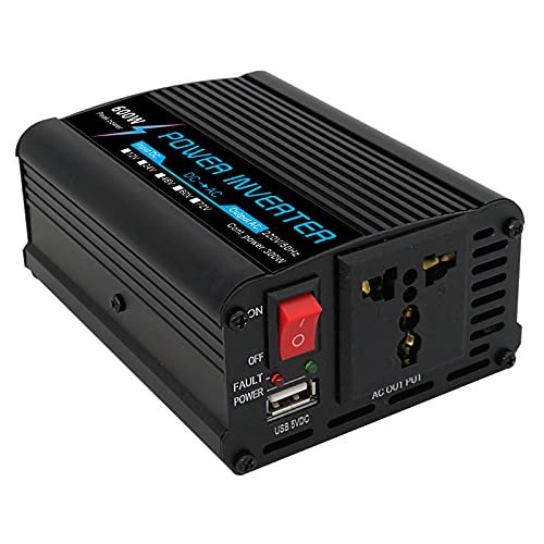 Inverter 12v 220v,Power Inverter L'inverter a onda sinusoidale con anello sinusoidale da 12V 220V 600W è molto stabile(24-220V)