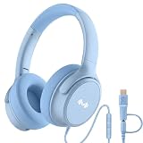 Zollexa Kabel-Over-Ear-Kopfhörer, Mikro, 3,5 mm, USB-C-Adapter, Blau