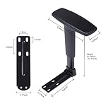 Frassie Height Adjustable Chair Armrest Pair Replacement, Gaming Boss Chair Arms Set (3D) - Image 2