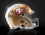 Team Sports America Evergreen NFL San Francisco 49ers Tabletop LED Lighting Décor| Full Size Replica Helmet Free-Standing Desk Night Light | 10 x 7 x 3 Inches | Unisex Christmas Gift | Made in USA