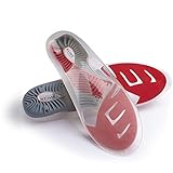 ALINE Shoe Inserts for Men & Women - Arch Support, Work Boot Insoles for Standing All Day, Plantar Fasciitis Relief, Flat Foot Sole Orthotics. Red - Men 9.5-10.5 / Women 10.5-11.5 / EU 42.5-44