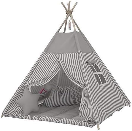 Elfique New Indian Tipi Play Tent, Double Padded Blanket (Tent with Blanket)