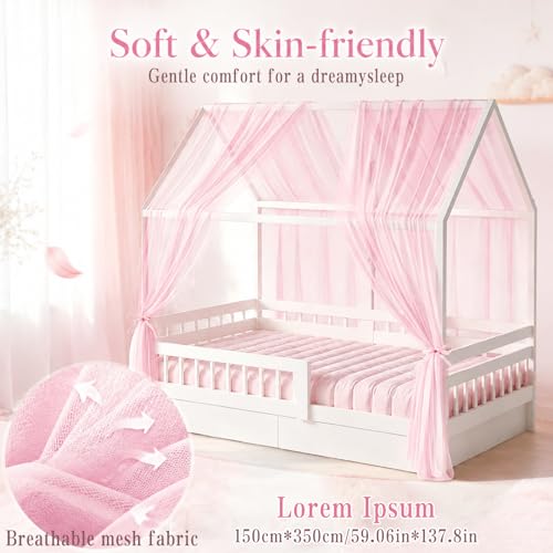 Baldaquines infantiles rosa para decorar el cuarto de juegos o un rincón de lectura infantil 7