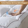 WhatsBedding 3" Queen Size Memory Foam Mattress Topper - 1700GSM Shredded Foam With Down Alternative Layer - View #6