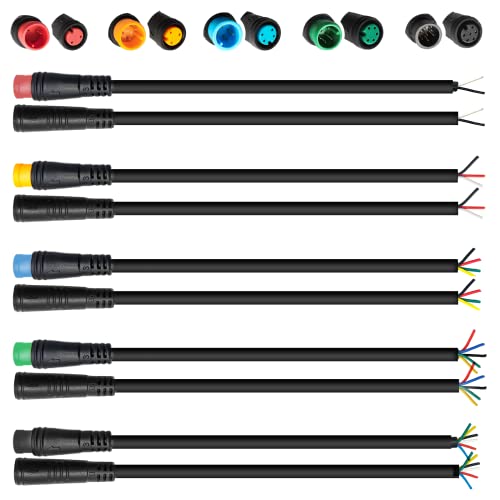 MUSELK Ebike Extension Cable - Julet Male/Female 2pin/3pin/4pin/5pin/6pin DIY Waterproof Plug for Electric Bicycle Display Throttle PAS Light Ebike Parts Extend (2pin-f)