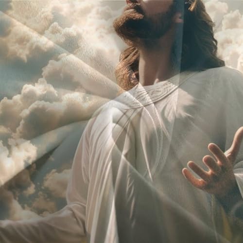 Housse de couette Jésus 3D respirante et hypoallergénique en microfibre super douce