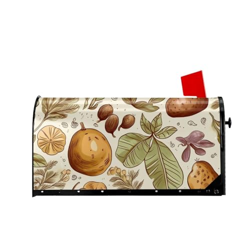 Housse boîte aux lettres aimantée grand format motif fleur de pomme de terre