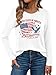 250 Anniversary USA Shirt Women Patriotic 4th of July T Shirt American Flag Long Sleeve 250th Birthday America Tee Tops