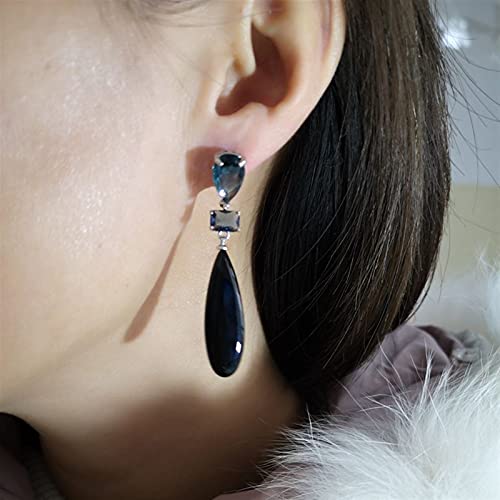 Boucles d'oreilles pierre de lune anti-irritation pendantes rétro légères