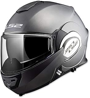 LS2 Helmets Modular Valiant Helmet (Matte Titanium - X-Large)