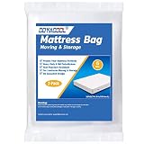 COYACOOL King Mattress Bags for Moving Storage 2 Pack - 6 Mil Heavy Duty -Tear and Puncture Resistan