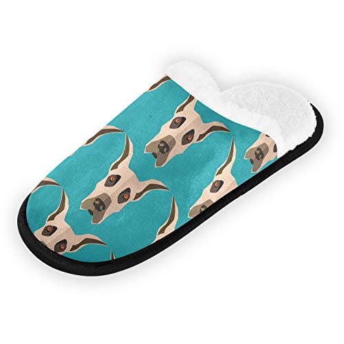 Unisex Slippers Fuzzy Feet Plush Cotton Slippers Anti-Slip Warm House Shoes M/L2