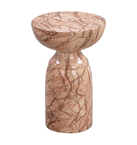 Tov Furniture Rue Faux Marble Concrete Indoor/Outdoor Side Table (Sunset)