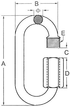 Stainless Steel Quick Link (5/16", 4 Pack) - Image 6
