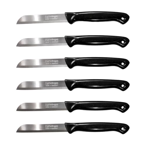 Quantity 6 Pcs Paring Knife Set – Sharp Serrated German Stainless Steel Solingen Kitchen Knives – Best Utility Chef Knives for Fruit & Vegetable Cutting, Multi Color by Quantity - Image 2