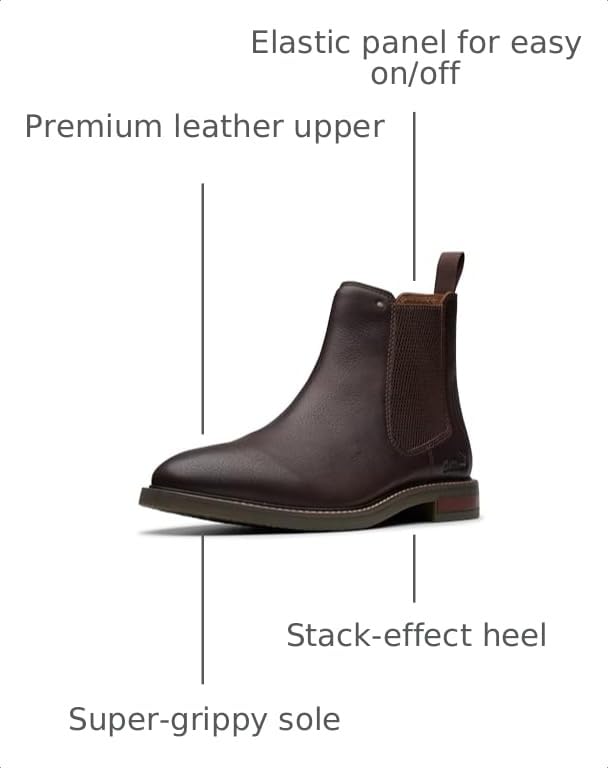 Image of Clarks Men's Jaxen Easy Chelsea Boots