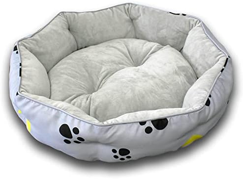 Sunny Sand Sea Cat Beds Round,Cat Beds for Indoor Cats&Dog,Pet Bed for Kitty,Extra Soft&Machine Washable with Anti-Slip & Water-Resistant Oxford Bottom