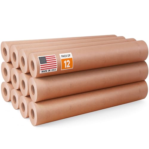 Image of 15 inch x 60 Yards (180 feet) Masking Paper Roll (Pack of 12) - Made in USA General Purpose Masking Paper for Painting - Painters' Protection from Splatter and Overspray