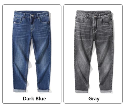 Men's Stretch Slim Regular Fit Gray Light Blue Dark Blue Jeans Denim Pants Causal Jeans3