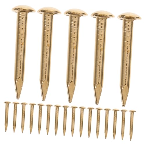 Clavos pequeños de cobre para cuadros 1.2x10mm color dorado fuerte miniatura 1
