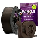 WINKLE Filamento PLA HD Marrón Ébano | Filamento Impresora 3D | Filamento PLA 1,75mm 1kg | PLA Marrón | Compatible con Todas las Impresoras 3D | Precisión Dimensional | Bobina 1kg