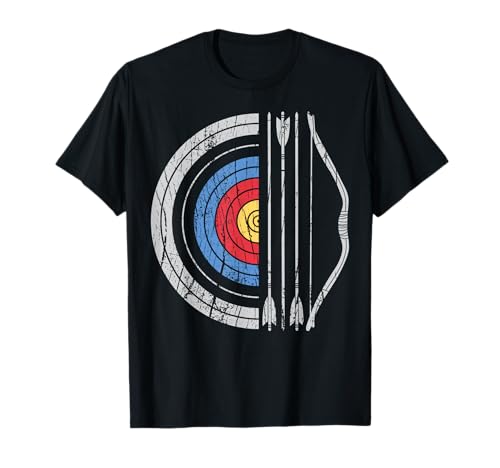 Bersaglio da tiro con arco e freccia, regalo vintage per arciere da uomo e donna Maglietta