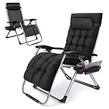Raynesys Zero Gravity Chair, Premium Lawn Recliner Adjustable Reclining Patio Lounge Chair with Deta