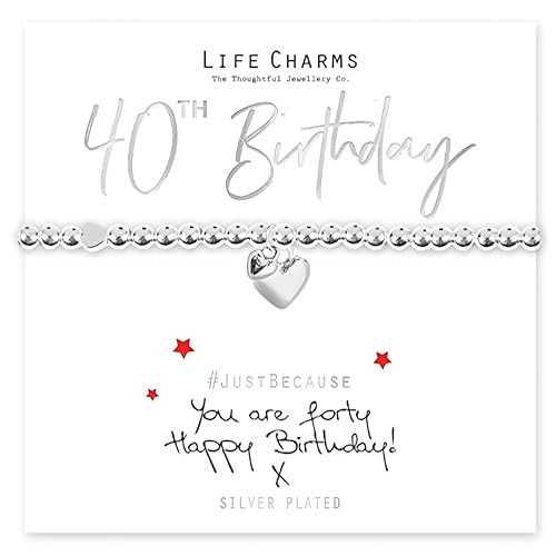 Image of Life Charms Happy 40th Birthday Bracelet