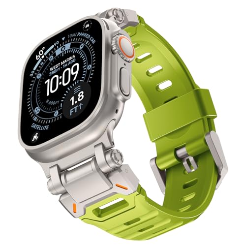 �t�b�f�S�����v�o���h �ɑΉ�Apple Watch 49mm 46mm 45mm 44mm�A����FKM�S���x���g�K��iWatch Series 11�A10/9/8/7/6/5/Ultra3 2 1/SE3 2 1�A���߉\ �A�b�v���E�H�b�` �x���g�A�N�C