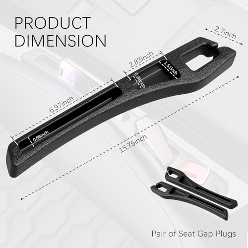 image for YGDMD 2PCS Car Seat Gap Filler Organizer,2 in 1 Car Gap Filler with Fi