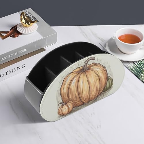 Organiseur de télécommande fini cuir PU de la collection Pumpkin Sketch