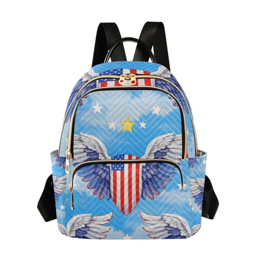 Sac à dos grande capacité femme 35,6 cm avec ailes blanches pour infirmière