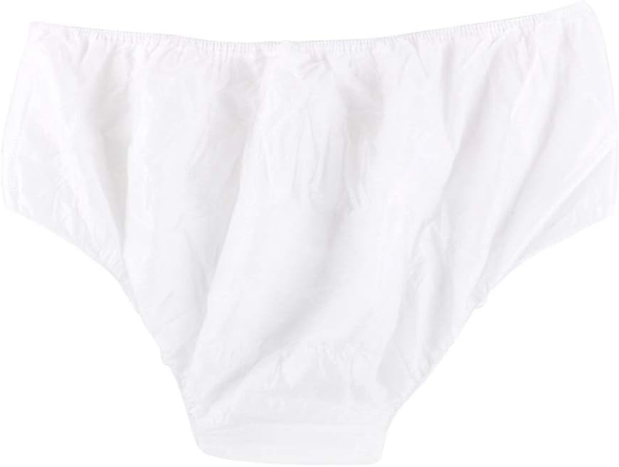 EXCEART 100pcs Women Disposable Panties Breathable Travel Briefs for Adults Soft Lightweight Non-woven Underwear for Spa Fitness Tanning Travel White
