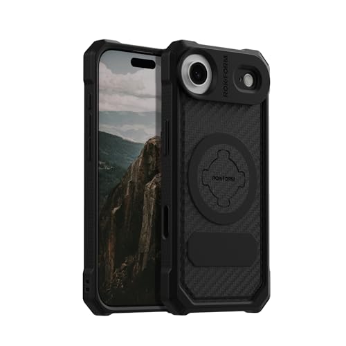 Rokform Custodia robusta compatibile con iPhone 17 Air, cover magnetica (nero)