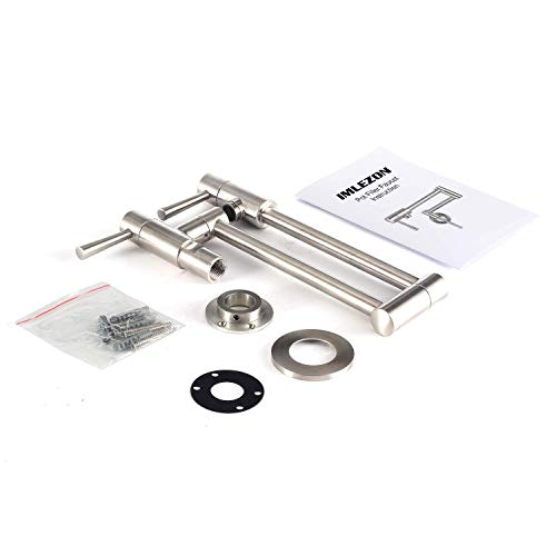 IMLEZON Pot Filler Faucet Stainless Steel Commercial Wall Mount Kitchen Sink Faucet Folding Stretchable with Single Hole Two Handles