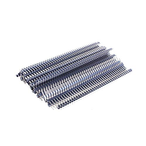 ANGEEK 50pcs 2.54mm 40pin pin headers single row header solder headers for PCB Raspberry electronics project