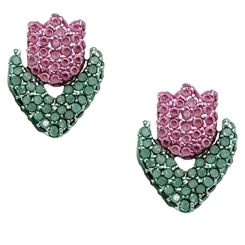 Boucles d'oreilles tulipe rose pour illuminer vos tenues de soirée