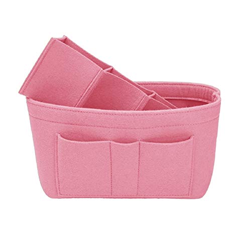 ZTUJO Purse Organizer Insert, Felt Bag Organizer For Handbag Purse Organizer,13 Colors, 6 Size (Large, Light Pink)