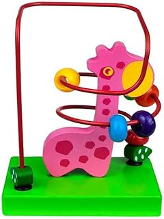 متاهة حلزونية ملونة - أداة لتنمية التركيز ومهارات التفكير الهندسي للأطفال (الزرافة)، بلاستيك، متعددة الألوان