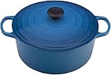 Le Creuset Signature Enameled Cast-Iron 7-1/4-Quart Round French (Dutch) Oven, Marseille