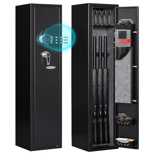 KAER 2-Gun Safes for Home Rifle and Pistols Electronic Gun Security Cabinet Quick Access Gun Rifle Gun Security Cabinet Safes Gun Cabinet for Shotguns with Built-in Removable Storage Shelf-1.73