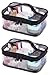 LOUISE MAELYS Portable Clear Makeup Bag Zipper Waterproof Transparent Travel Storage Pouch Cosmetic Toiletry Bag With Handle