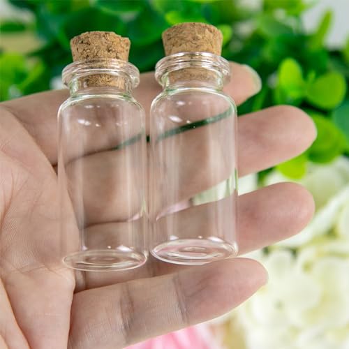 36pcs 10ml Small Glass Vials,Glass Bottles with Cork,Tiny Jars.