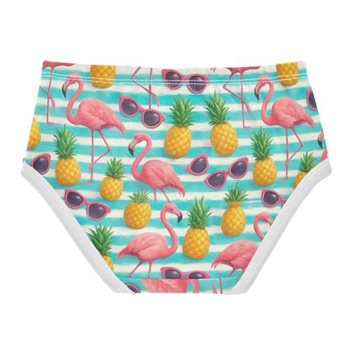 Joisal Pink Flamingos Pineapples Toddler Underwear Floral 2t Cotton Panties Little Girl Print Underpants Briefs2