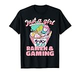 Just a girl who loves Anime Ramen and Gaming Tee Una gran idea de regalo para Navidad, cumpleaños o cualquier otra ocasión para un amante del anime, lector de manga, otaku, amante de la cultura japonesa. El regalo perfecto para niñas, niños, mujeres y hombres.