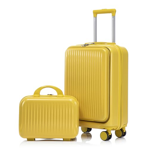 Image of 20 /14 Inch Hardside Luggage, Durable Suitcase with Spinner Wheels