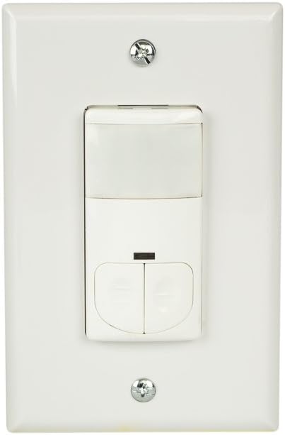 Tork NSI WOS-M2R Wall Switch Occupancy Sensor, PIR, 2-Relay, 120/277V, White